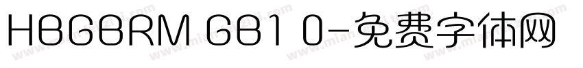 HBGBRM GB1 0字体转换